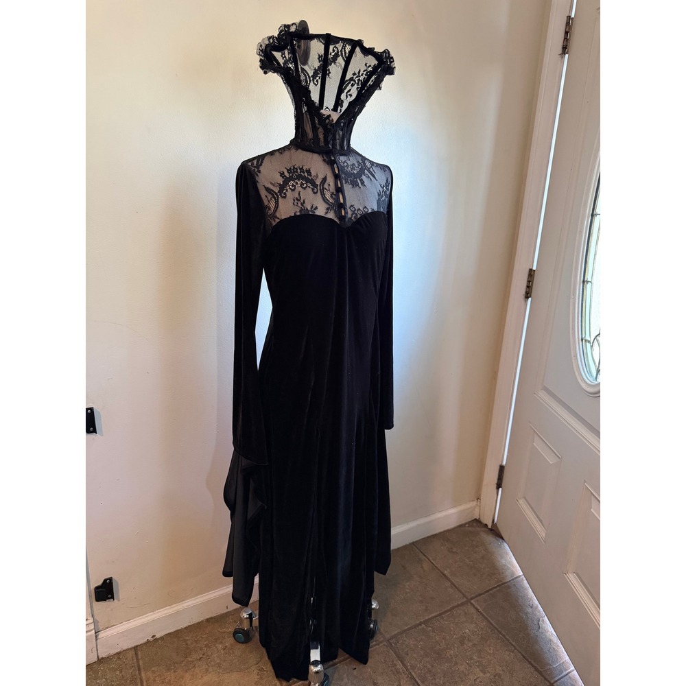 Killstar dawn maxi lace black‎ dress - Picture 2 of 8